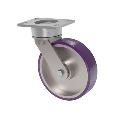 8x2 HPPT Polyurethane Maintenance Free Swivel Caster